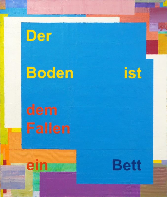 Der Boden ist dem Fallen ein Bett - 130 x 110 cm - Öl auf Leinwand - 2023